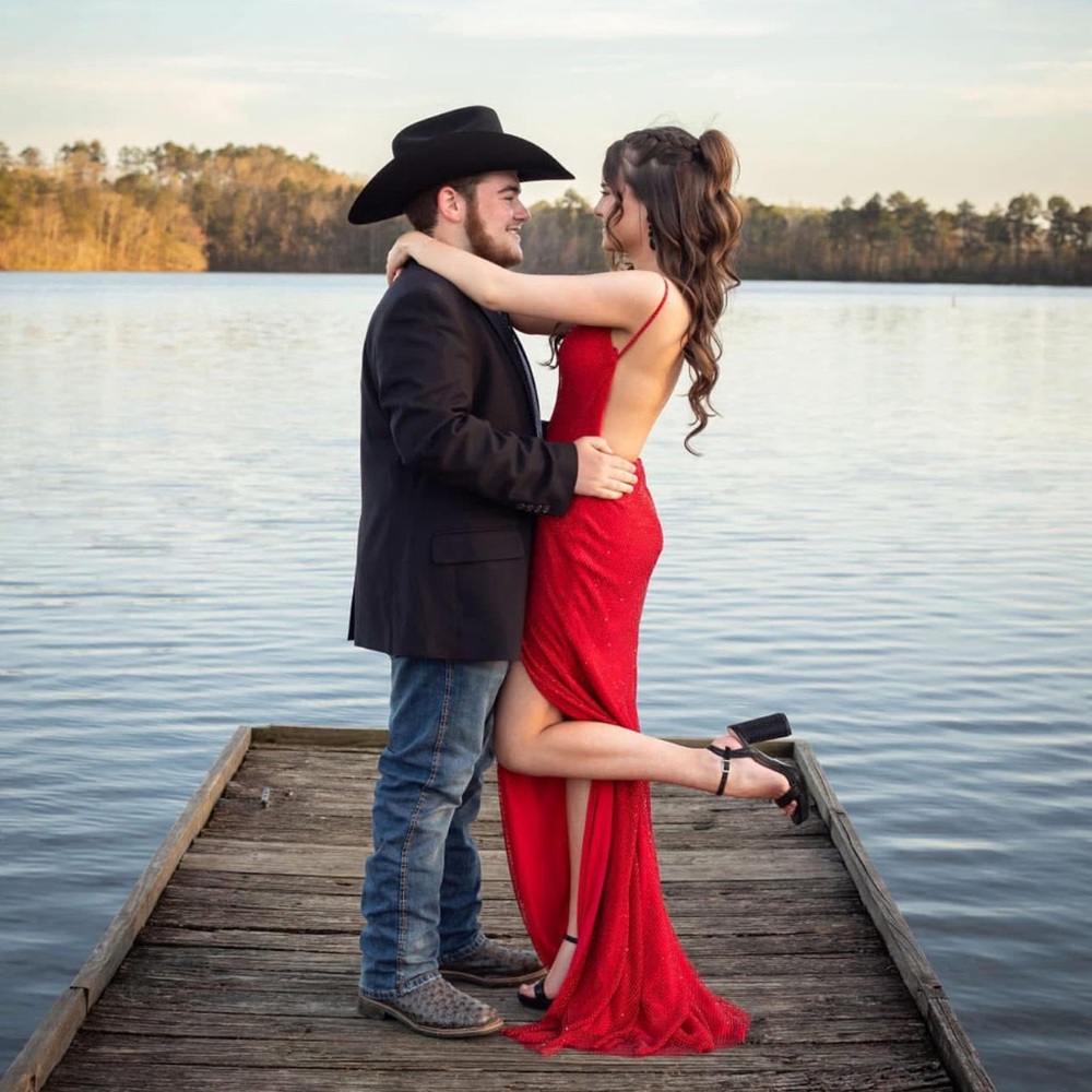 Elegant Red Evening Gown